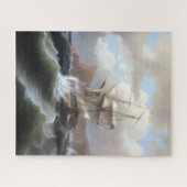 Amerikaans schip in nood 1841 legpuzzel (Horizontaal)