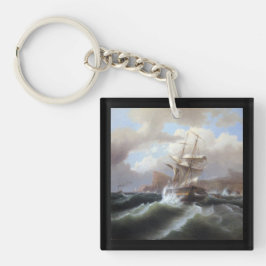 Amerikaans schip in nood 1841 sleutelhanger