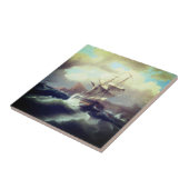 Amerikaans schip in nood 1841 tegeltje (Zijkant)