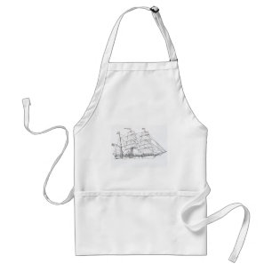 Amerikaans schip met Bark Tall Standaard Schort