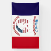 Amerikaans Semi-quincecentennial Wandelfiguur Embl Spandoek (Verticaal)