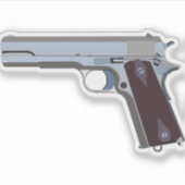 Amerikaans semiautomatisch pistol sticker (Voorkant)