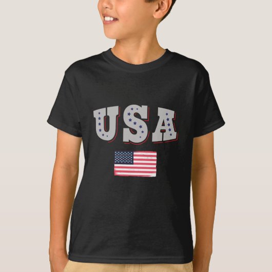 Amerikaans Shirt Amerikaanse vlag (Voorkant)