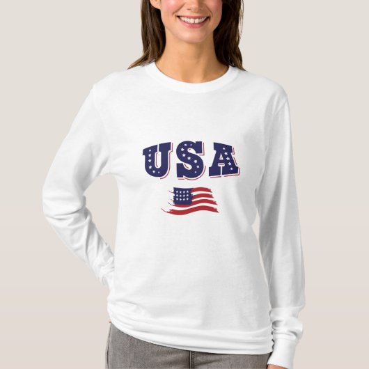 Amerikaans Shirt Amerikaanse vlag (Voorkant)
