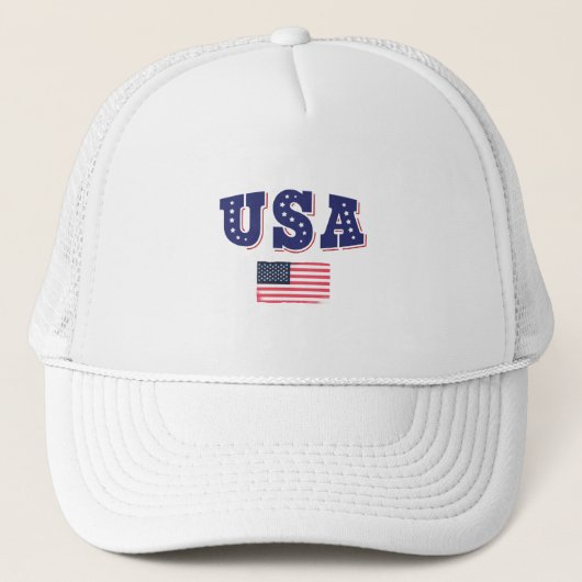 Amerikaans Shirt Amerikaanse vlag Trucker Pet (Voorkant)