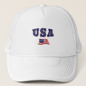 Amerikaans Shirt Amerikaanse vlag Trucker Pet (Voorkant)