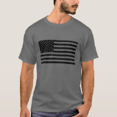 Amerikaans Shirt met vlag - Zwarte tekst (Voorkant)