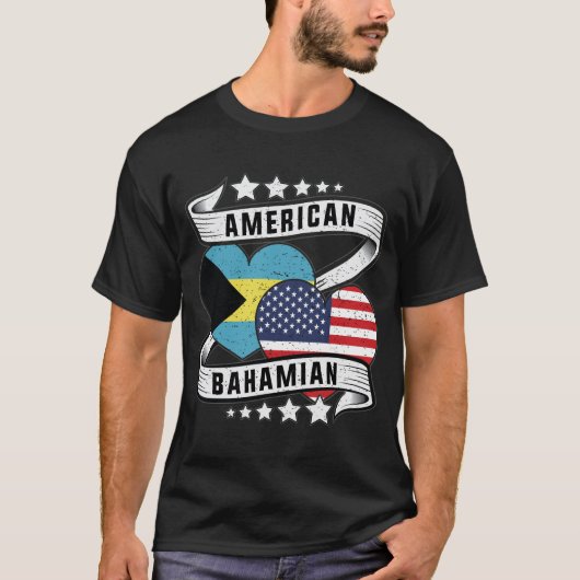 Amerikaans shirt van de Bahamaanse vlag (Voorkant)