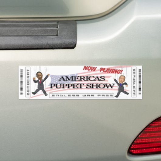 Amerikaans Show Puppet Bumpersticker (Op auto)