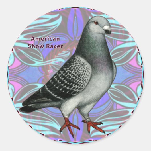 Amerikaans Show Racer Ronde Sticker (Voorkant)