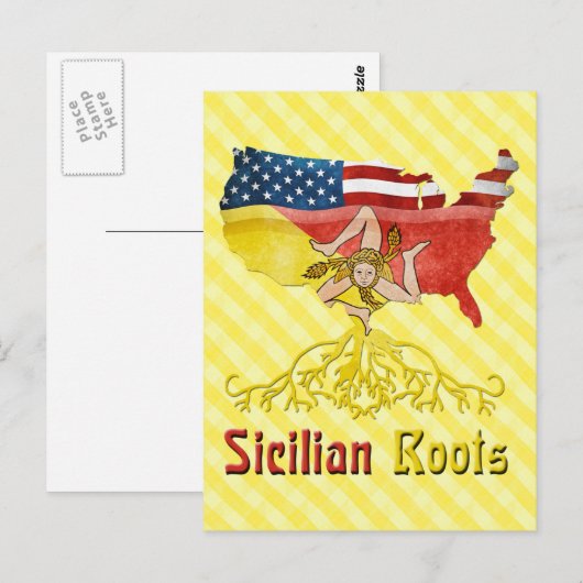 Amerikaans Siciliaans Roots Briefkaart (Voorkant / Achterkant)