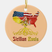 Amerikaans-Siciliaanse rotsversier Keramisch Ornament (Voorkant)