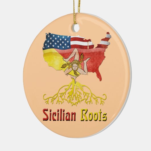 Amerikaans-Siciliaanse rotsversier Keramisch Ornament (Links)