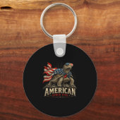 Amerikaans sinds 1776 patriottische schildpad vint sleutelhanger (Voorkant)