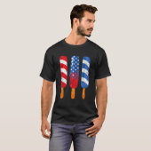 Amerikaans Spaans Spaans Rood Blauw 4 juli Verenig T-shirt (Voorkant volledig)