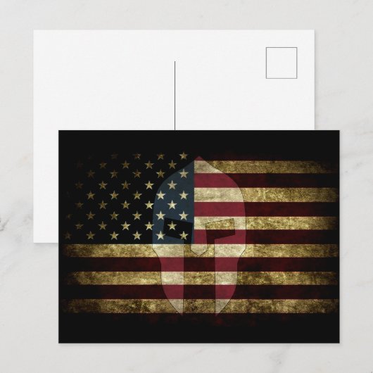 Amerikaans Spartan Briefkaart (Voorkant / Achterkant)