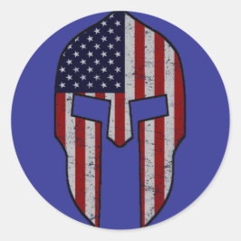 Amerikaans Spartan Ronde Sticker