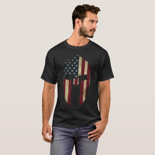 Amerikaans Spartan T-shirt (Voorkant volledig)