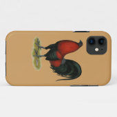 Amerikaans spel BB Zwarte Rode Haan Case-Mate iPhone Case (Achterkant (horizontaal))