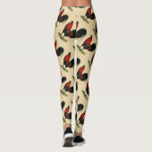 Amerikaans spel BB Zwarte Rode Haan Leggings (Achterkant)