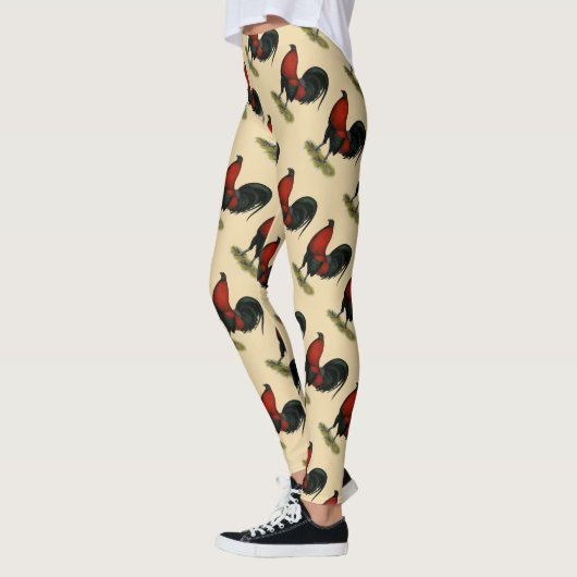 Amerikaans spel BB Zwarte Rode Haan Leggings (Links)