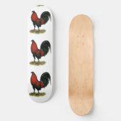 Amerikaans spel BB Zwarte Rode Haan Persoonlijk Skateboard (Voorkant)