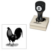 Amerikaans spel BB Zwarte Rode Haan Rubberstempel (Gestempeld)