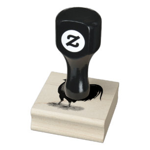 Amerikaans spel BB Zwarte Rode Haan Rubberstempel