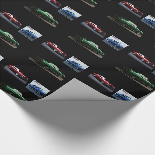 amerikaans spier - en autoverpakkingspapier cadeaupapier (Hoek)