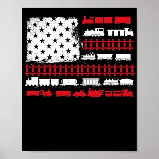 Amerikaans spoortrajectleider op 4 juli poster (Voorkant)