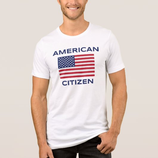 Amerikaans staatsburger Bold USA Flag T-shirt (Voorkant)