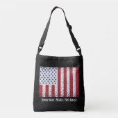 Amerikaans staatsburger met vlag Crossbody Bag Crossbody Tas (Achterkant)