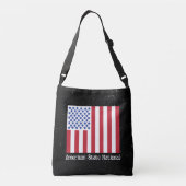 Amerikaans staatsburger met vlag crossbody tas (Achterkant)