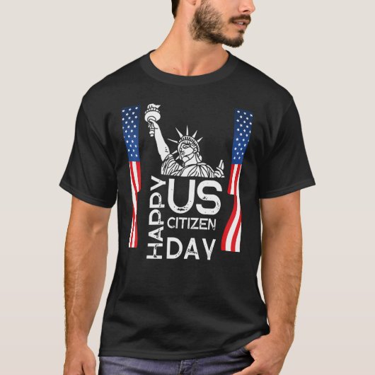 Amerikaans staatsburgerschap Amerikaans nieuw Amer T-shirt (Voorkant)