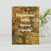 Amerikaans staatsburgerschap bedankkaart (Staand voorkant)