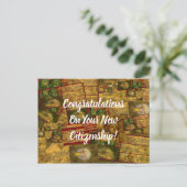 Amerikaans staatsburgerschap briefkaart (Staand voorkant)