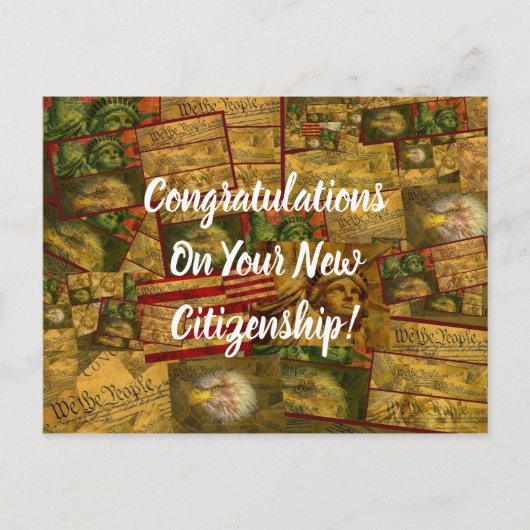 Amerikaans staatsburgerschap briefkaart (Voorkant)