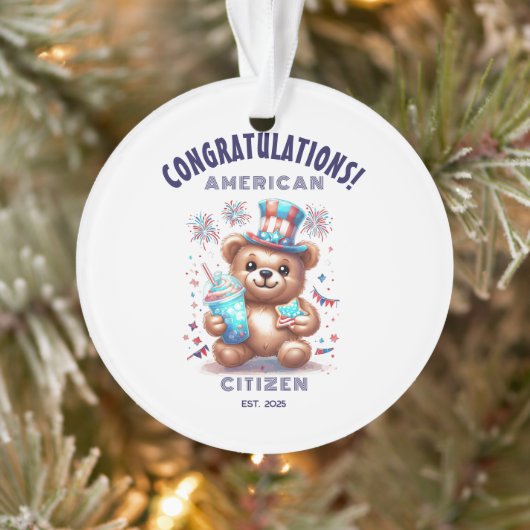 Amerikaans staatsburgerschap gefeliciteerd Amerika Ornament (Boom)