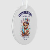 Amerikaans staatsburgerschap gefeliciteerd Amerika Ornament (voorkant)