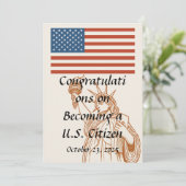 Amerikaans staatsburgerschap gefeliciteerd Kaart (Staand voorkant)