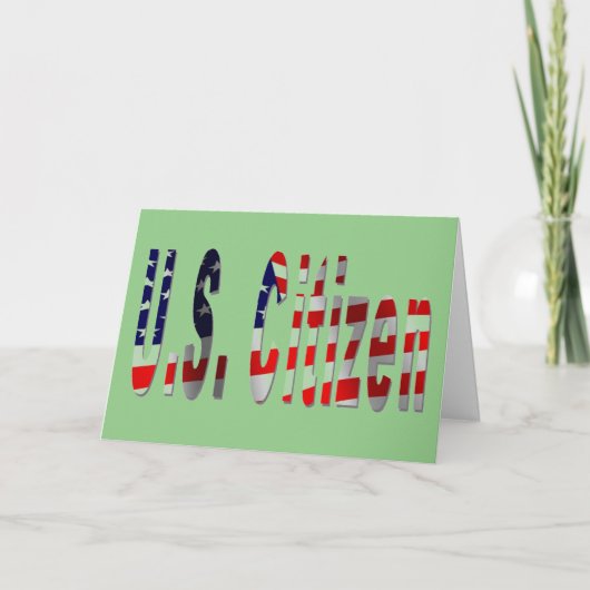 Amerikaans staatsburgerschap kaart (Voorkant)
