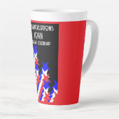 Amerikaans staatsburgerschap verleend latte mok (Rechterhoek)