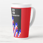 Amerikaans staatsburgerschap verleend latte mok (Rechterhoek)