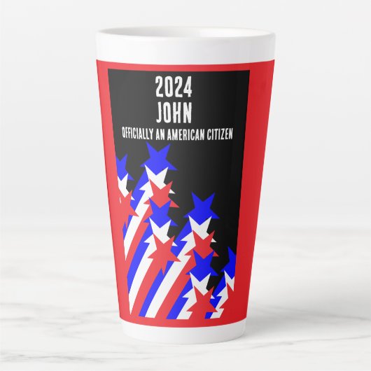 Amerikaans staatsburgerschap verleend latte mok (Voorkant)