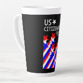 Amerikaans staatsburgerschap verleend latte mok (Linkerhoek)