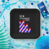 Amerikaans staatsburgerschap verleend papieren bordje (Feest)