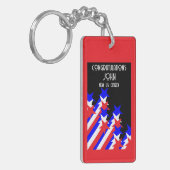 Amerikaans staatsburgerschap verleend sleutelhanger (Voorkant Links)