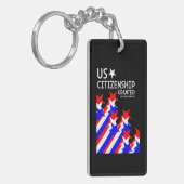 Amerikaans staatsburgerschap verleend sleutelhanger (Voorkant Links)