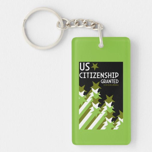 Amerikaans staatsburgerschap verleend sleutelhanger (Voorkant)