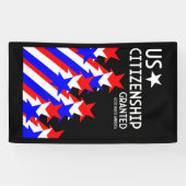 Amerikaans staatsburgerschap verleend spandoek (Horizontaal)